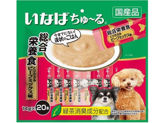 いなば Wanちゅーる 総合栄養食 ささみ ビーフ 14g×20本 いなば Wanちゅーる 総合栄養食 ささみ ビーフ 14g×20本