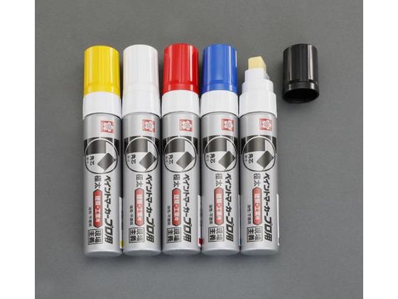 エスコ 油性ペイントマーカーセット 工業用 [極太] 5本組