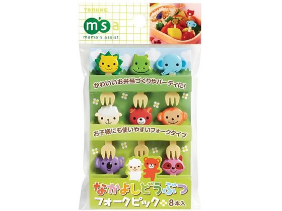 トルネ なかよしどうぶつフォークピック 8本入 P-3547
