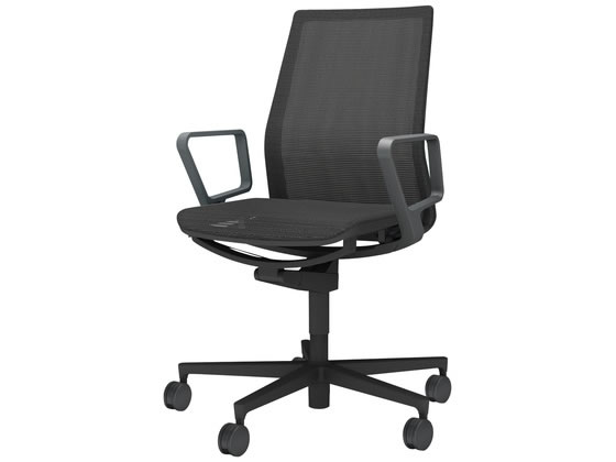 コクヨ コクヨ チェア ファブレ メッシュ 肘付 黒 W C01B151MWBE6E63 コクヨ コクヨ チェア ファブレ メッシュ 肘付 黒 W C01B151MWBE6E63