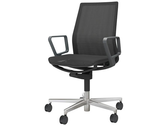 ●品番：Ｃ０１−Ｐ１５１ＭＷ−ＢＥ６Ｅ６２●カラー／［本体］ブラック［張地］ブラック●外寸法／幅６９０×奥行５４０×高さ９０５〜９９５ｍｍ●座面寸法／幅４６０×奥行４３０ｍｍ●肘内間／幅４９０ｍｍ●肘