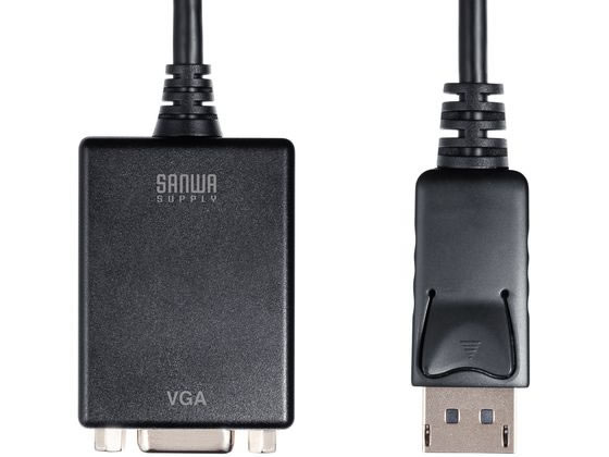 サンワサプライ DisplayPort-VGA変換アダプタ AD-DPV06が1,819円 通販