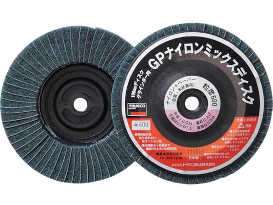TRUSCO GPナイロンミックスディスク ねじ込み Φ100 5個入 600 GPNM 