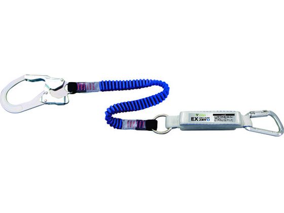EX-zero 伸縮ストラップ式 TYPE-1 ランヤード青シングル130kg EX-zero 伸縮ストラップ式 TYPE-1 ランヤード青シングル130kg