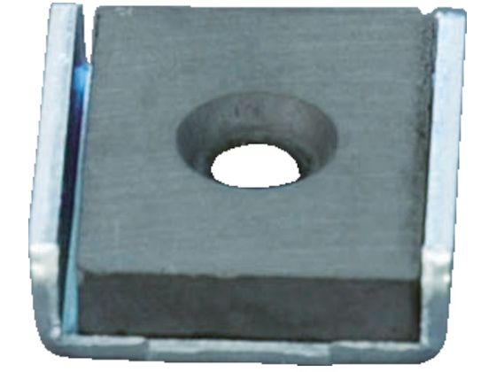 ●型番：MGC-25●入数：２個●表面磁束密度（Ｔ）：０．１４●吸着力（Ｎ）：３５●長さ（ｍｍ）：２５．５●幅（ｍｍ）：２３●厚さ（ｍｍ）：７●穴径（ｍｍ）：５●異方性●片面吸着●磁石長さ×幅×厚み：