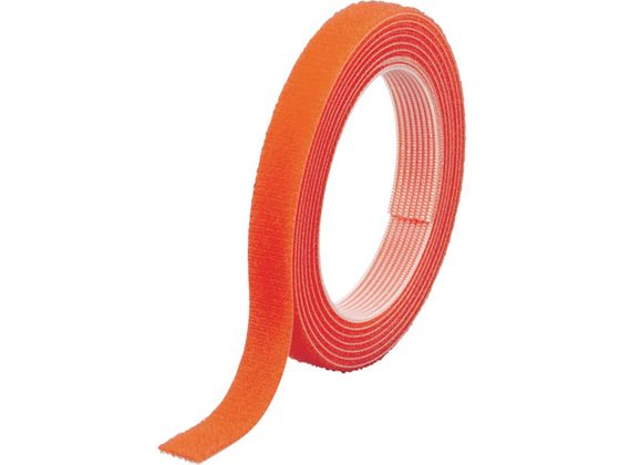 マジックバンド[[R下]]結束テープ両面幅20mm長さ10mオレンジ