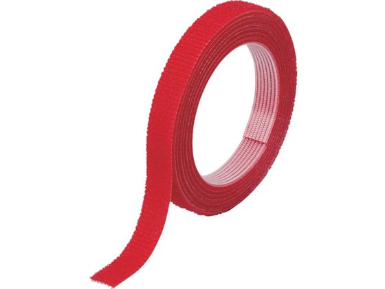 マジックバンド[[R下]]結束テープ両面 幅20mm×長さ10m赤