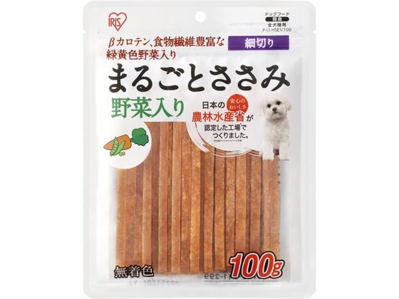 アイリスオーヤマ まるごとささみジャーキー 細切り 野菜入り 100g