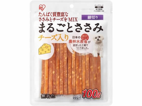 アイリスオーヤマ まるごとささみジャーキー 細切り チーズ入り 100g アイリスオーヤマ まるごとささみジャーキー 細切り チーズ入り 100g
