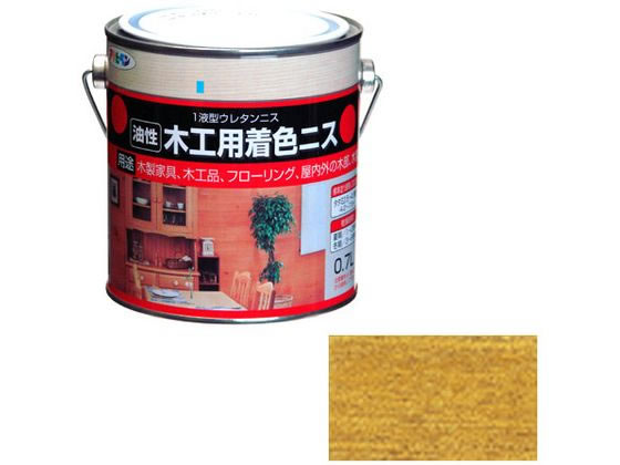 アサヒペン 木工用着色ニス 0.7L ツヤ消しクリヤ