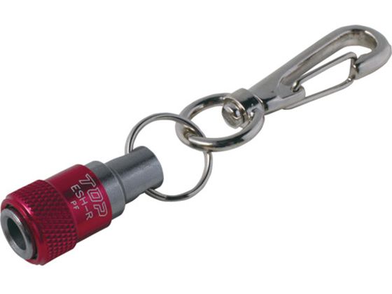 TOP 携帯用ソケットホルダー ナスカン付 レッド ESH-RN