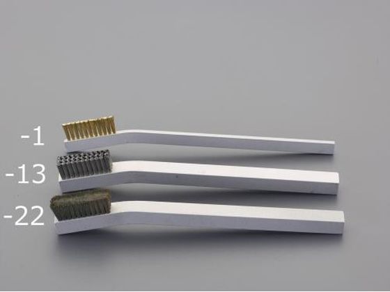 エスコ 精密用ブラシ 真鍮 アルミ柄 6.4×30mm 160mm
