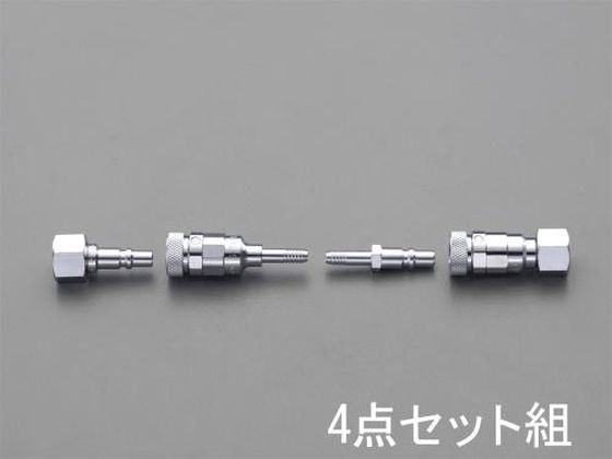 エスコ 溶接器用カプラーセット 酸素用 4-6mm EA300BA-10