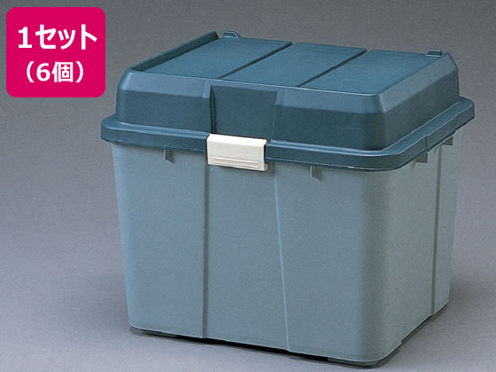 アイリスオーヤマ ワイドストッカー グリーン／グレー 幅54.5cm 6個 WY-540