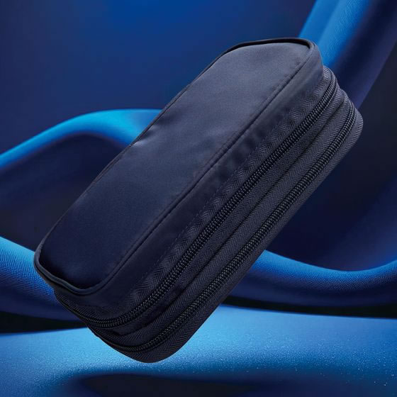 リヒトラブ XCOA スプレッドダブルペンケース ジェットブラック A3801