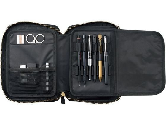 リヒトラブ XCOA スタンドブックペンケース ジェットブラック A3803-24