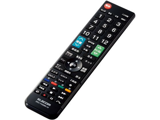 エレコム かんたんTVリモコン 日立用 ブラック ERC-TV02BK-HI