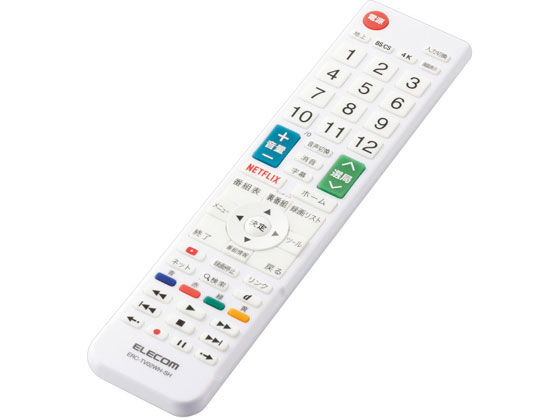 エレコム かんたんTVリモコン シャープ用 ホワイト ERC-TV02WH-SH エレコム かんたんTVリモコン シャープ用 ホワイト ERC-TV02WH-SH