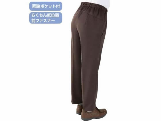ケアファッション 背中が出にくい深履きパンツ ブラウン L
