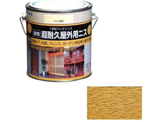 アサヒペン 超耐久屋外用ニス 0.7L 半ツヤ透明