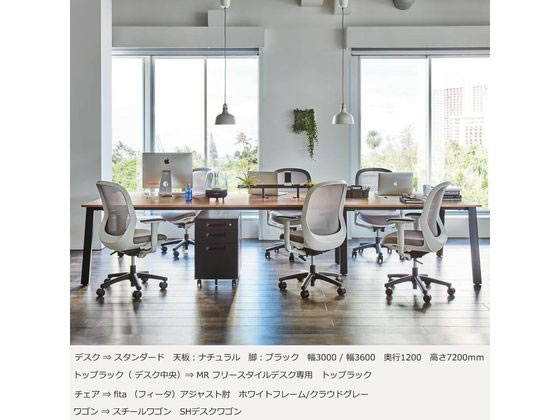 Garage MRフリースタイルデスク スタンダード W2000×D1200 604820が