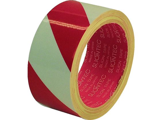 スリオン 危険表示用反射テープ 45mm×10m(赤/白) スリオン 危険表示用反射テープ 45mm×10m(赤/白)