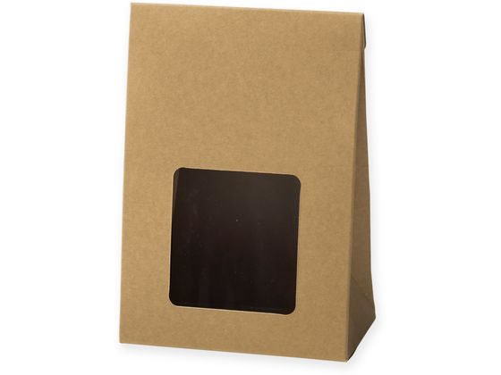 クラフトギフトBOX 窓付角底M 10枚 006897932 クラフトギフトBOX 窓付角底M 10枚 006897932
