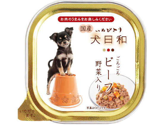 わんわん 犬日和 トレイ ビーフ 野菜入り 100g わんわん 犬日和 トレイ ビーフ 野菜入り 100g