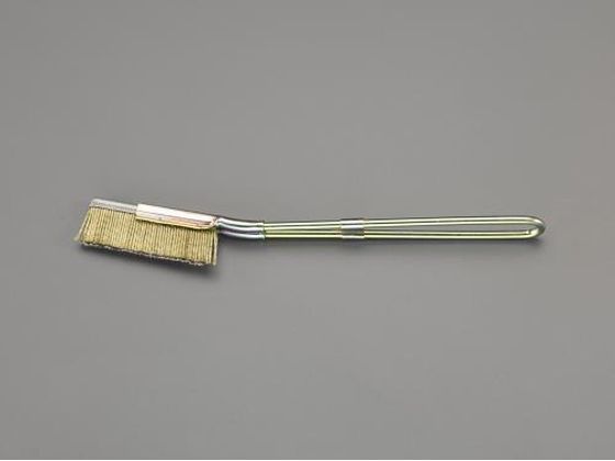 エスコ 高耐久ブラシ スチール製 直 真鍮コーティング 210mm