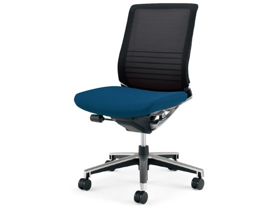 ●品番：ＣＲ−ＧＡ２５００Ｅ６ＧＭＴ５−Ｖ●カラー／本体・背：ブラック、座：インディゴブルー●外寸法／幅〜６８０×奥行５８０〜８００×高さ９２０〜１０１０ｍｍ●座面寸法／幅５００×奥行４１０〜４６０ｍ