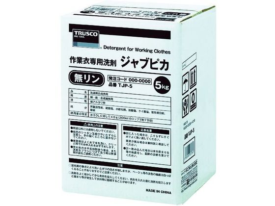 TRUSCO ジャブピカ 無リン作業衣用粉末洗剤 5kg TJP-5