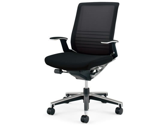 ●品番：ＣＲ−ＧＡ２５０１Ｅ６ＧＭＥ６−Ｗ●カラー／本体・背：ブラック、座：ブラック●外寸法／幅〜６８０×奥行５８０〜８００×高さ９２０〜１０１０ｍｍ●座面寸法／幅５００×奥行４１０〜４６０ｍｍ●肘内