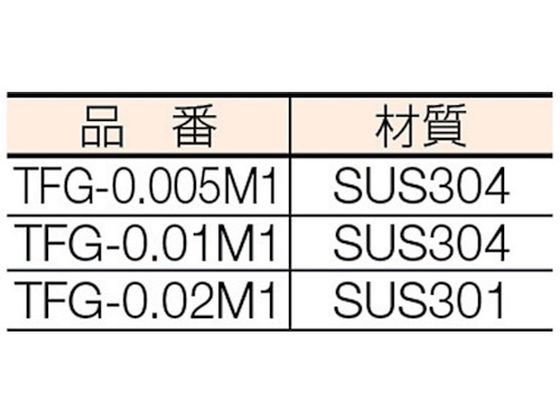 TRUSCO フィラーゲージ 0.005mm厚 12.7mm×1m ステンレス製