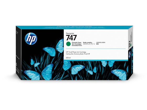 HP HP747 インクカートリッジ クロマティックグリーン 300ml P2V84A