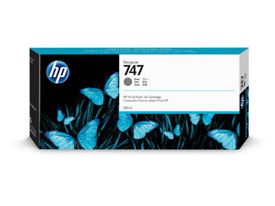 HP HP747 インクカートリッジ グレー 300ml P2V86A