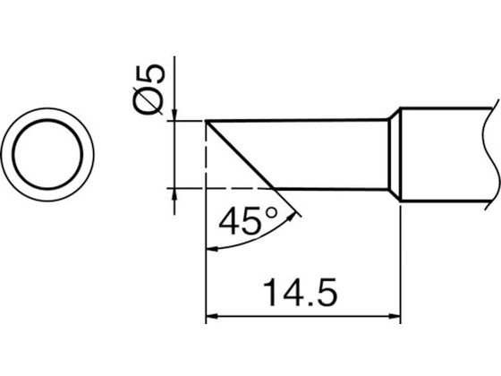 白光 こて先 5C型 T18-C5 白光 こて先 5C型 T18-C5