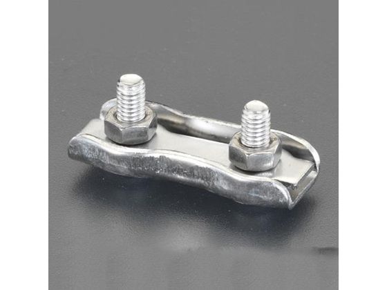 エスコ ワイヤークランプ ステンレス製 4mm EA628SE-54