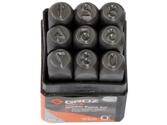 エスコ 10mm 3/8" / 9本組 数字刻印セット EA591GA-10 エスコ 10mm 3/8" / 9本組 数字刻印セット EA591GA-10