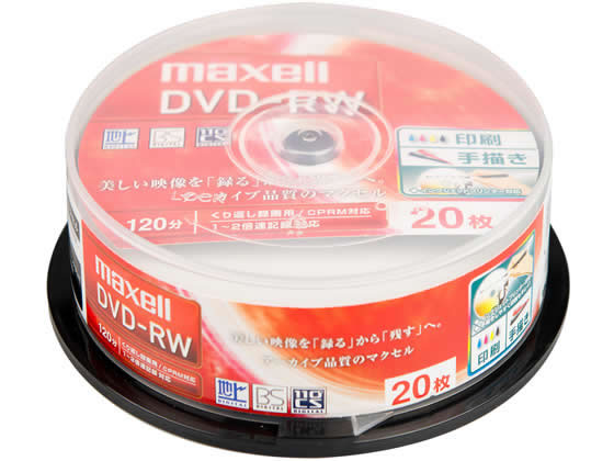 �}�N�Z�� DVD-RW 20������ 1�`2�{���L�^�Ή� DW120WPA20SP