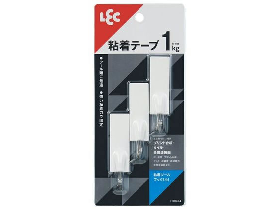 レック 粘着ツールフック 小 3個入 H00434 レック 粘着ツールフック 小 3個入 H00434