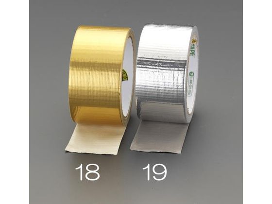 エスコ 手切れ粘着テープ ゴールド [DUCK] 48mm×9.1m