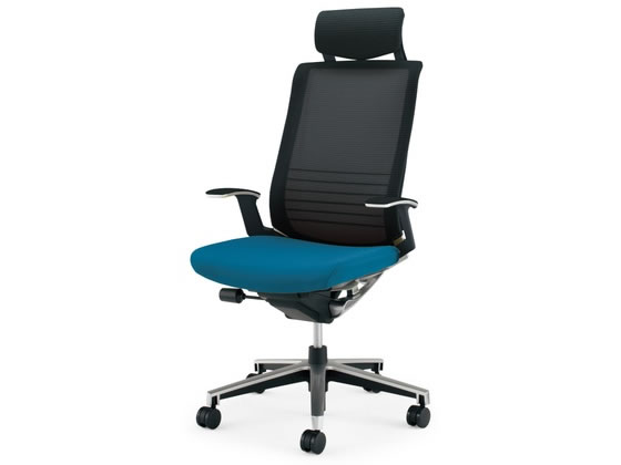 ●品番：ＣＲ−ＧＡ２５０５Ｅ６ＧＭＴ４−Ｗ●カラー／本体・背：ブラック、座：ターコイズ●外寸法／幅〜６８０×奥行６１０〜８８０×高さ１１４５〜１２３５ｍｍ●座面寸法／幅５００×奥行４１０〜４６０ｍｍ●
