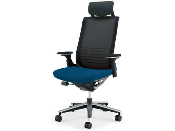 コクヨ インスパイン ヘッドレスト可動肘背黒座青CRGA2515E6GMT5W コクヨ インスパイン ヘッドレスト可動肘背黒座青CRGA2515E6GMT5W