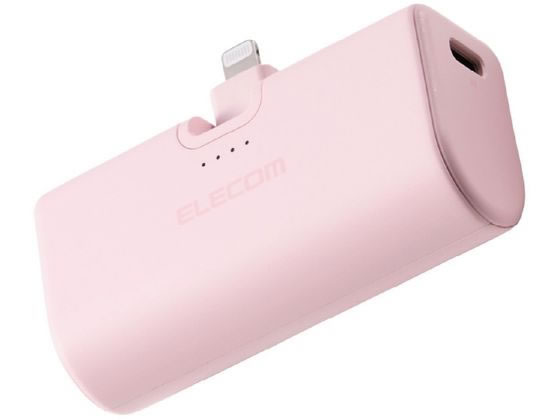 エレコム モバイルバッテリー 5000mAh ライトニング 桃 DE-C58L-5000PN エレコム モバイルバッテリー 5000mAh ライトニング 桃 DE-C58L-5000PN
