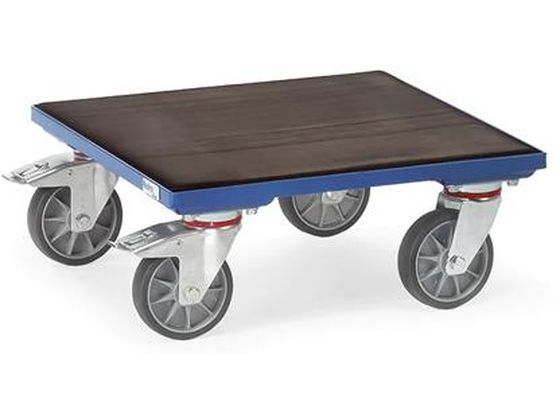 エスコ ドーリー 木製 ゴム張 600×600mm 400kg EA520AD-17