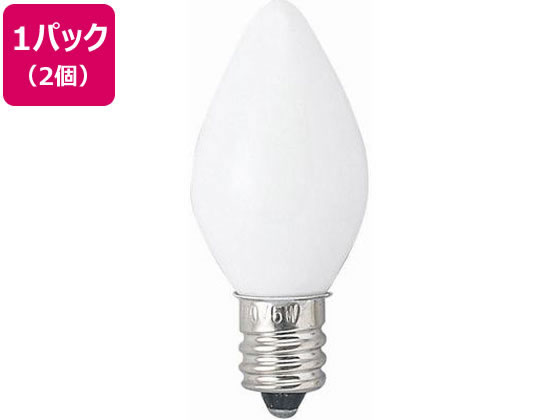 ヤザワ ローソク球 口金E12 5W ホワイト 2個 1CC2P