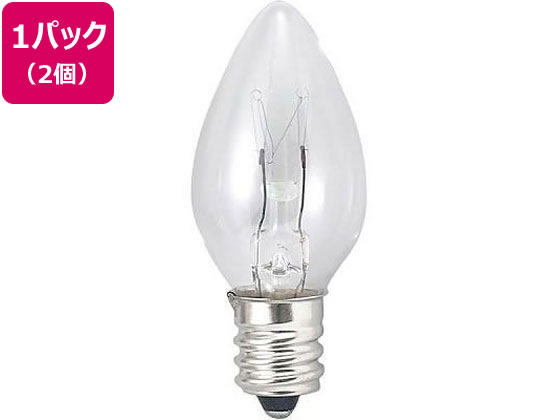 ヤザワ ローソク球 口金E12 5W クリア 2個 1CCC2P