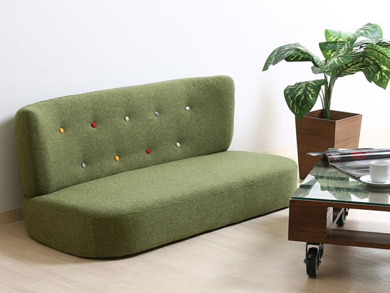 不二貿易 ソファ 2人掛け デイジー W1230 グリーン 34263が27,610円