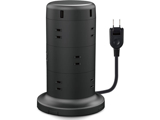 エレコム 電源タップ 12個口 2m ECT-0720BK エレコム 電源タップ 12個口 2m ECT-0720BK