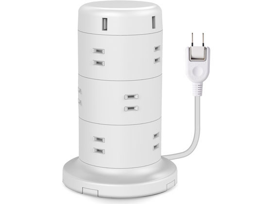 エレコム 電源タップ 12個口 2m ECT-0720WH エレコム 電源タップ 12個口 2m ECT-0720WH